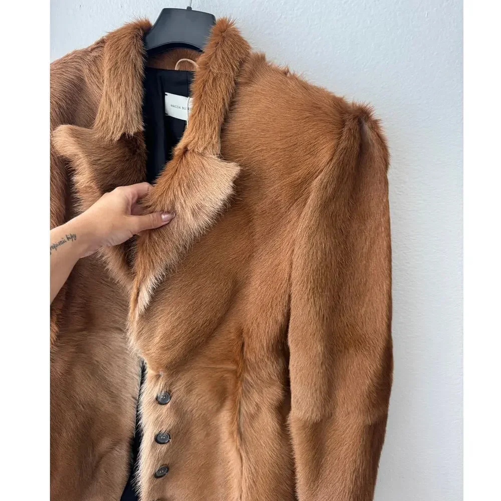Magda Butrym Hourglass Fur-effect Blazer